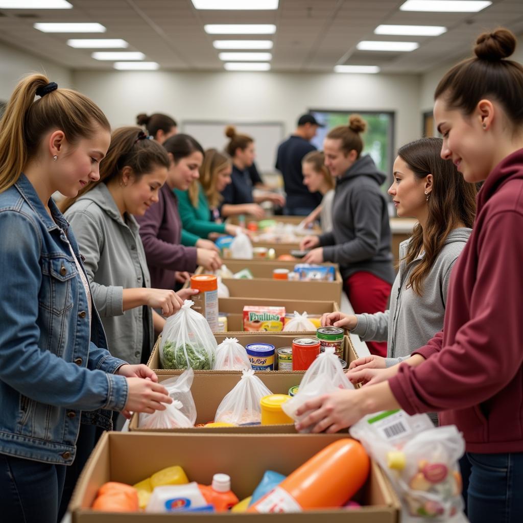 Volunteering at Chapel Hill Food Pantry