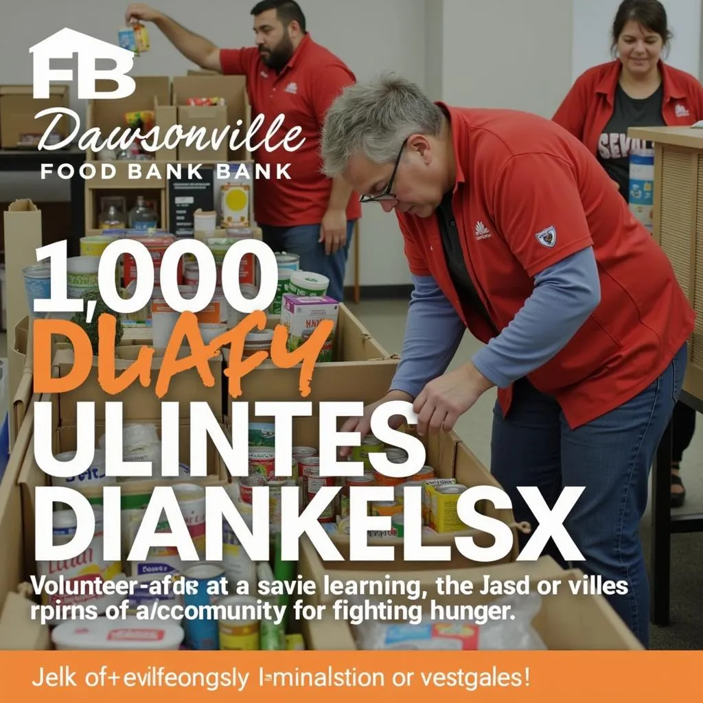 Volunteers sort food donations at the Dawsonville Food Bank