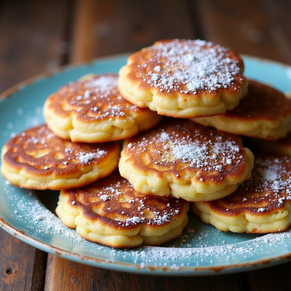 A plate of freshly made Welsh cakes