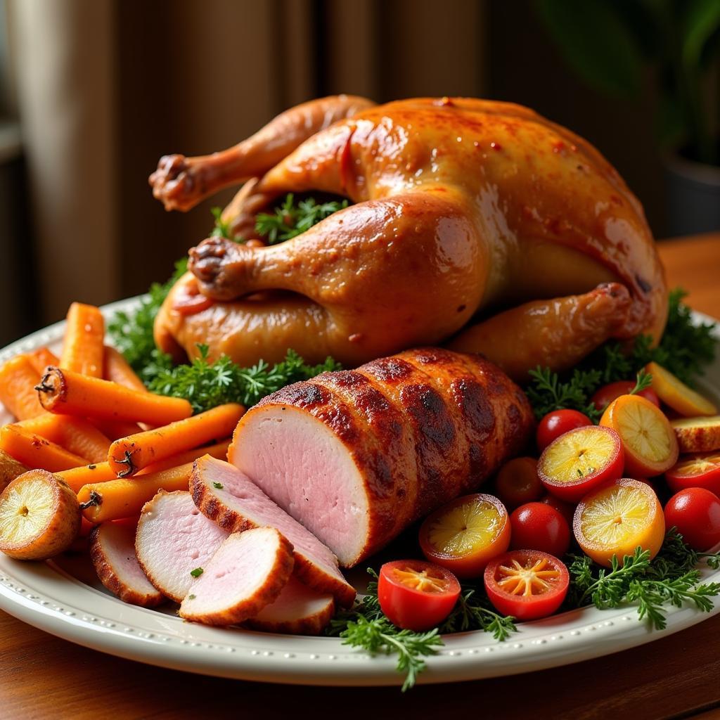 A traditional Welsh Christmas roast