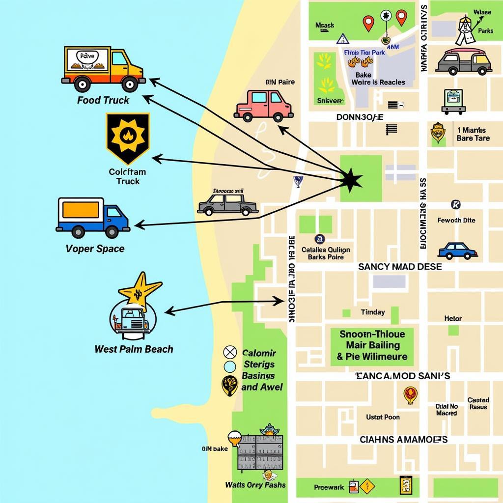 West Palm Beach Food Truck Map