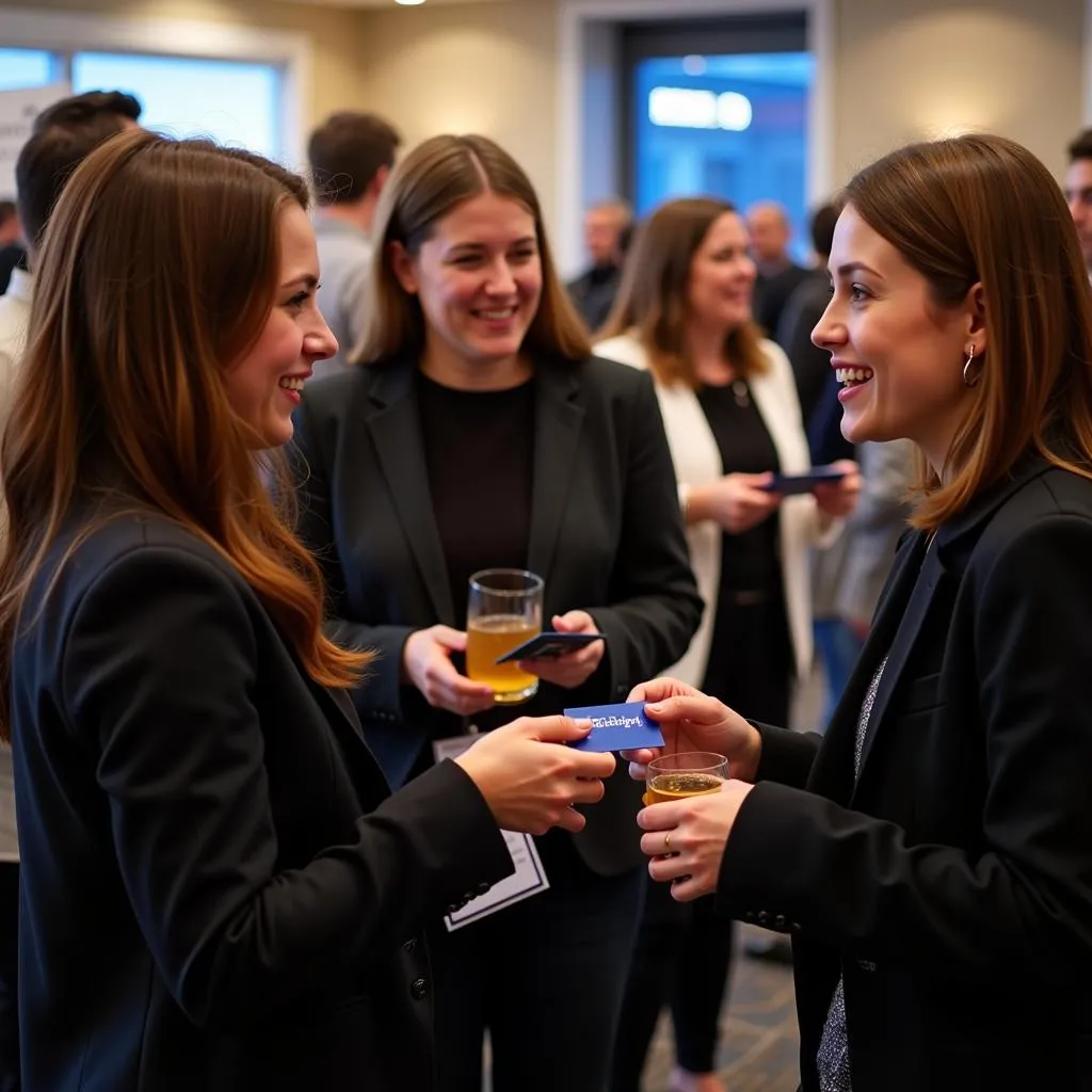 Attendees networking at the Western Michigan Food Marketing Conference