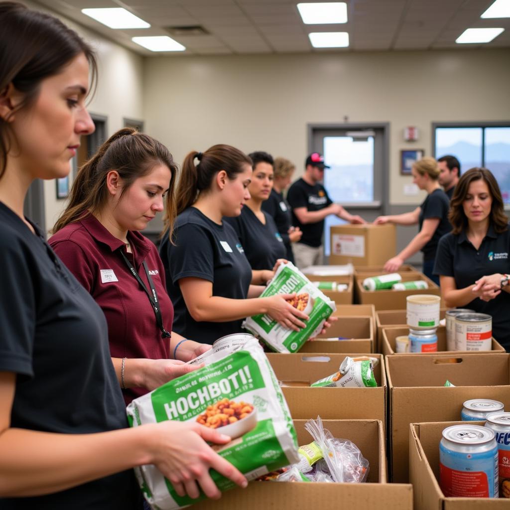 Volunteers at a Westminster Food Bank