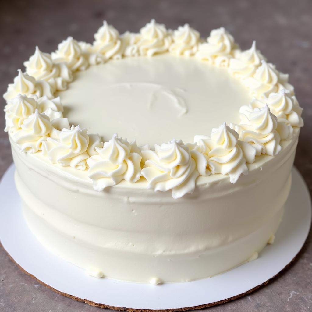 White Chocolate Cake with White Frosting