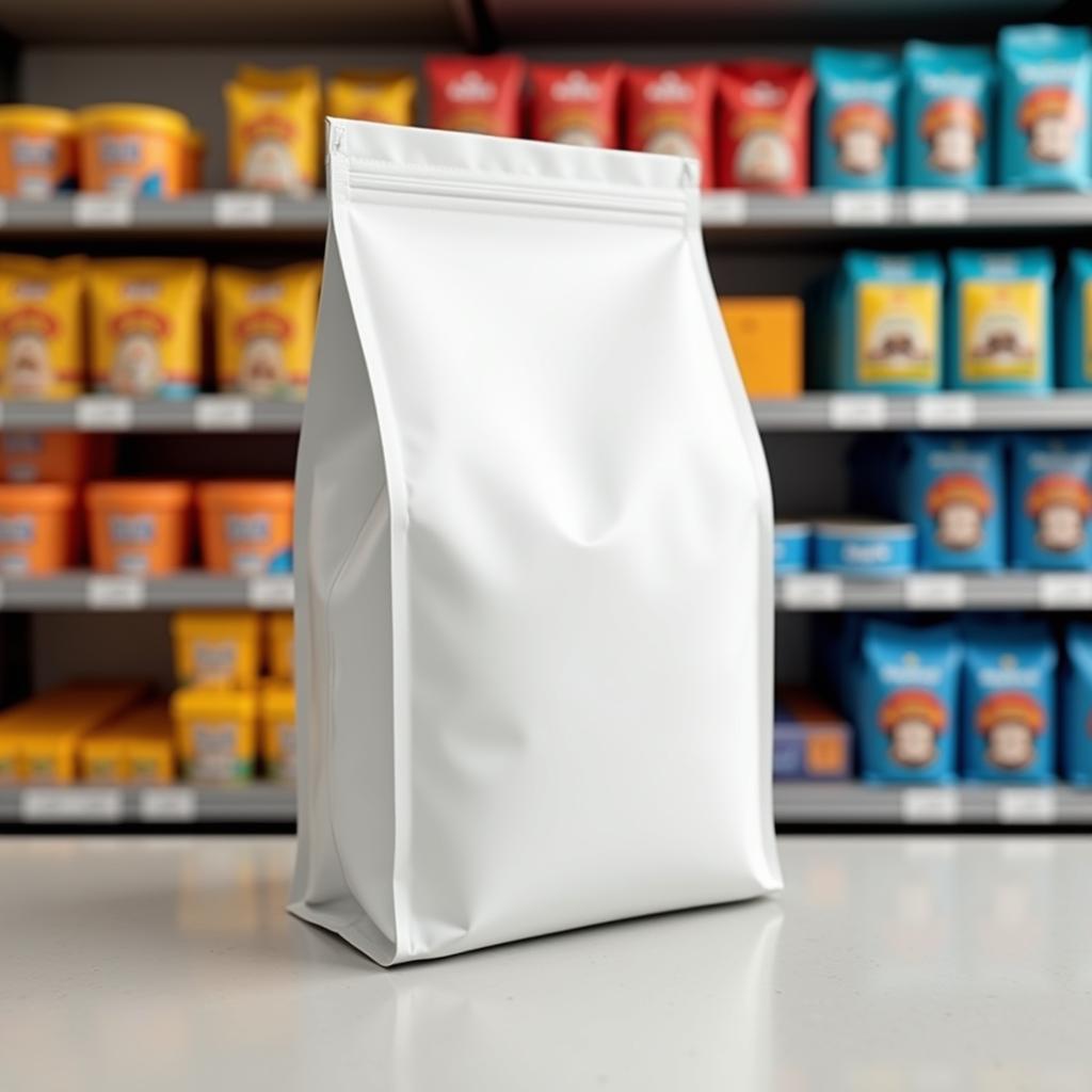 White Dog Food Bag on Shelf