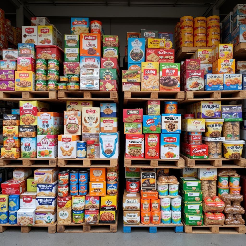 Wholesale food pallets offer a diverse range of products.