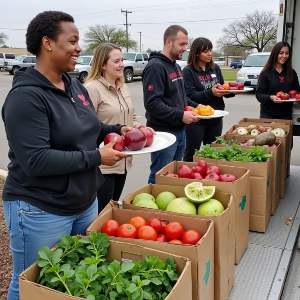 Volunteers at a Wichita Falls Mobile Pantry