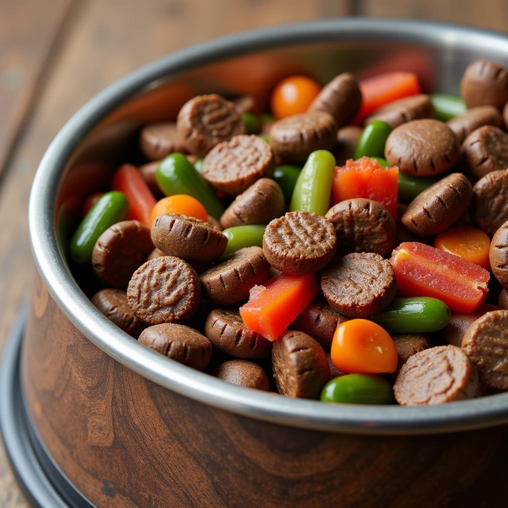 Dog food ingredients featuring wild game meat