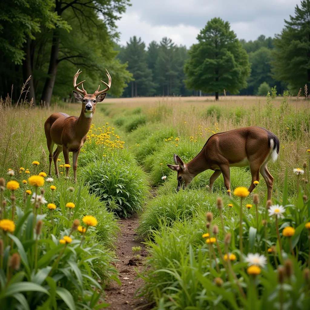 Wildlife Feeding on 7 Card Stud Food Plot