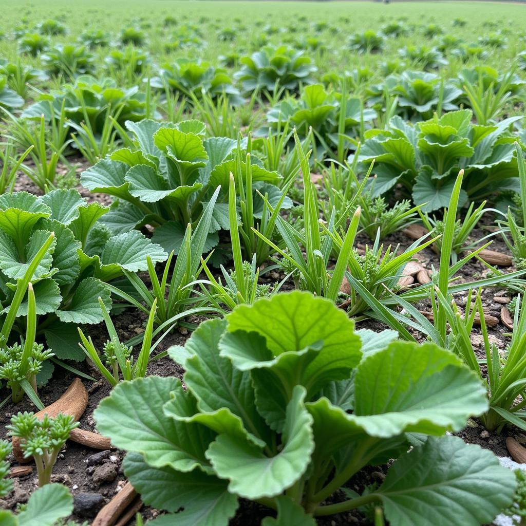 Winter Rye and Brassicas in a Food Plot