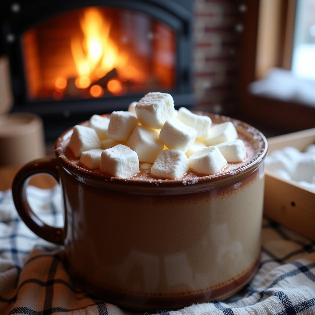 Hot Cocoa with Marshmallows for a Winter Wonderland Party