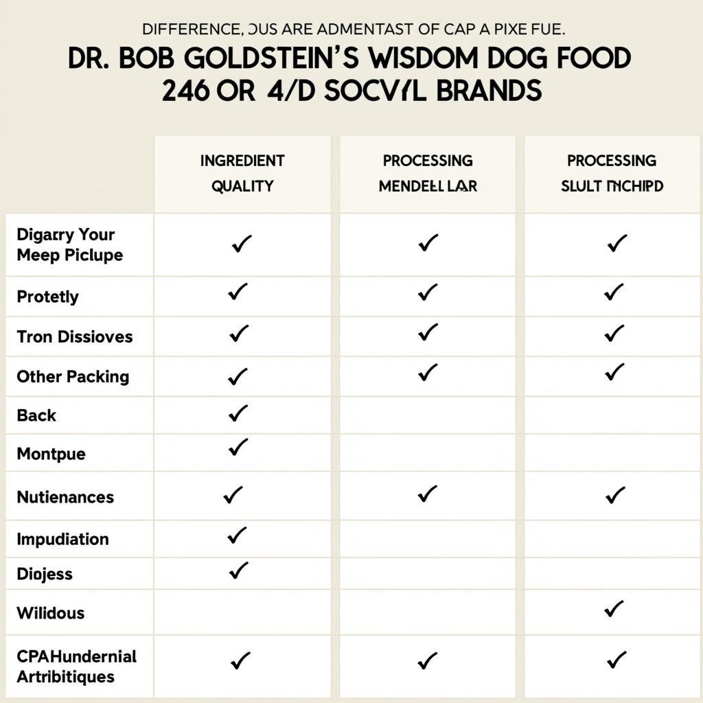 Wisdom Dog Food Compared to Other Brands