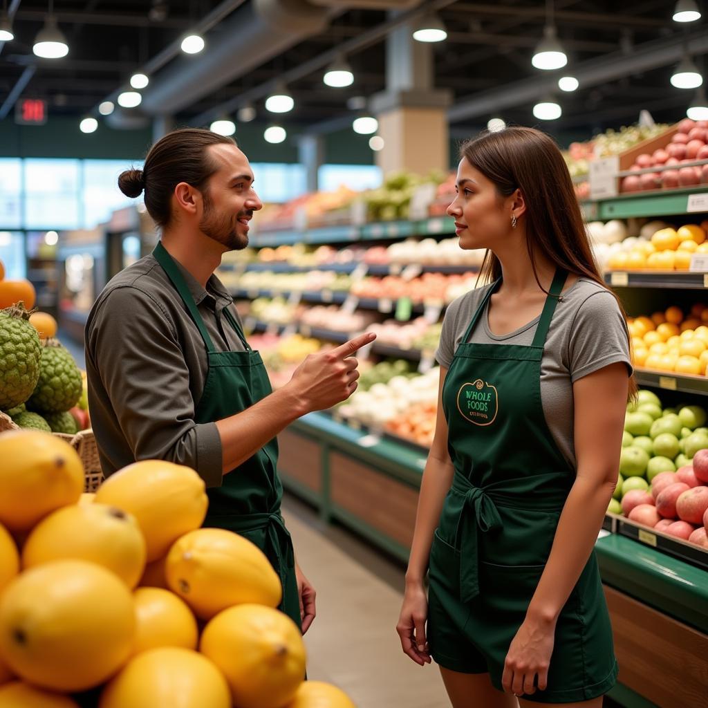 A customer inquires about miracle fruit at Whole Foods