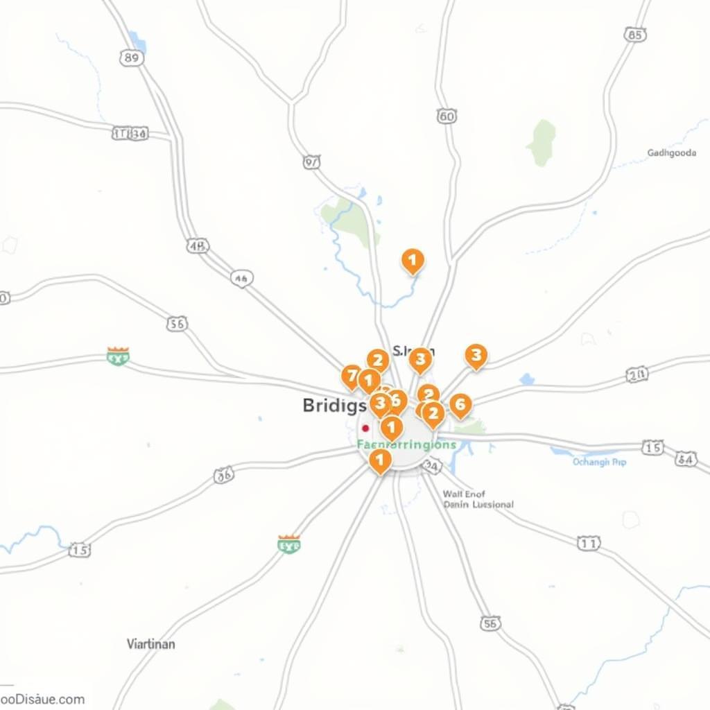 Map of Food Bank Locations in Woodbridge VA