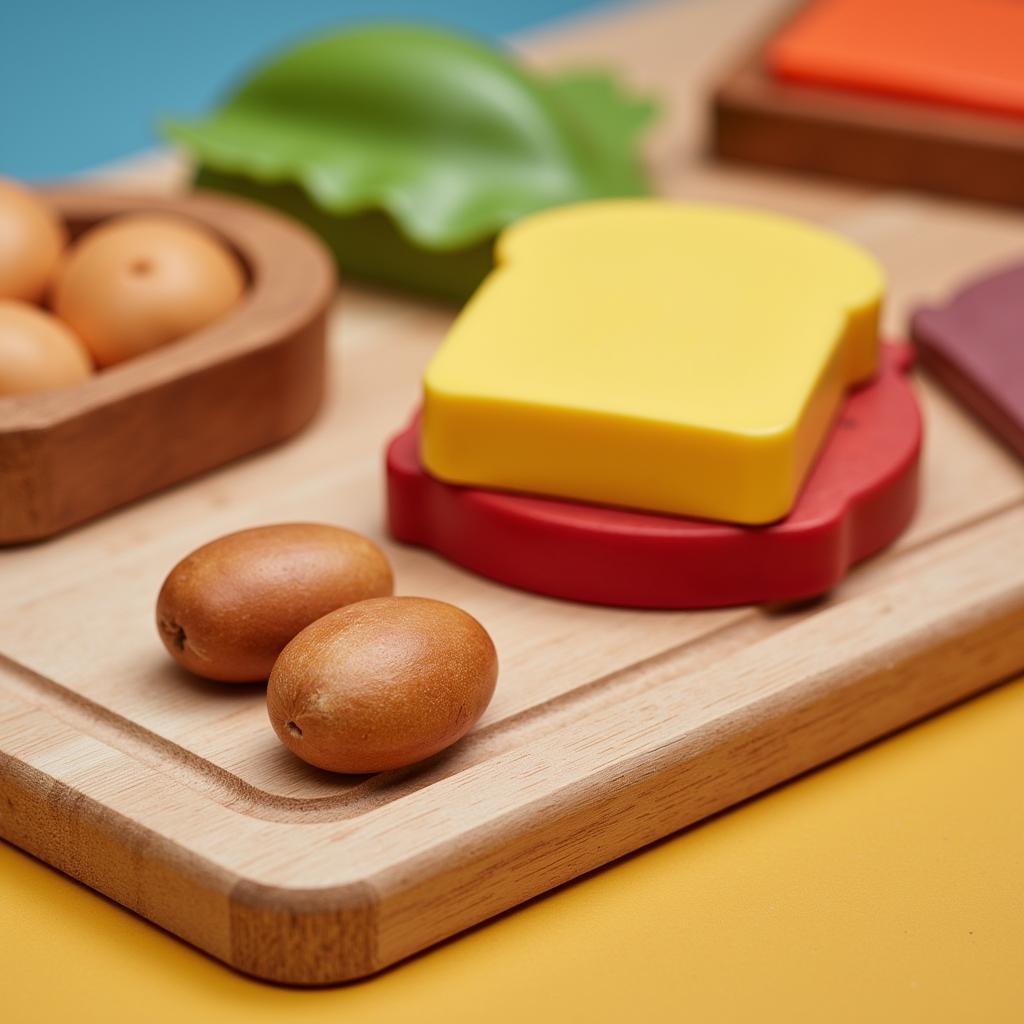 Beautifully Crafted Wooden Play Food Set