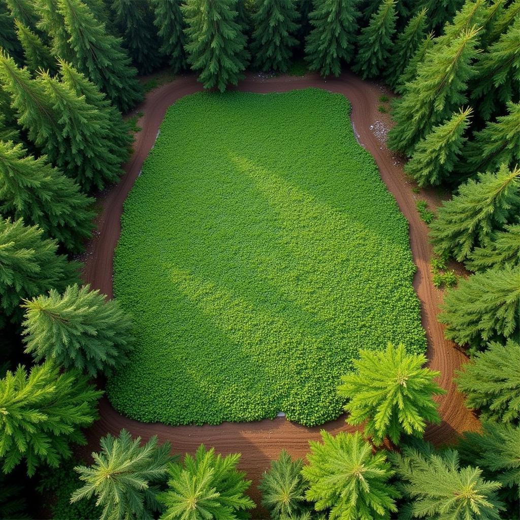 Woods Food Plot Successful Growth