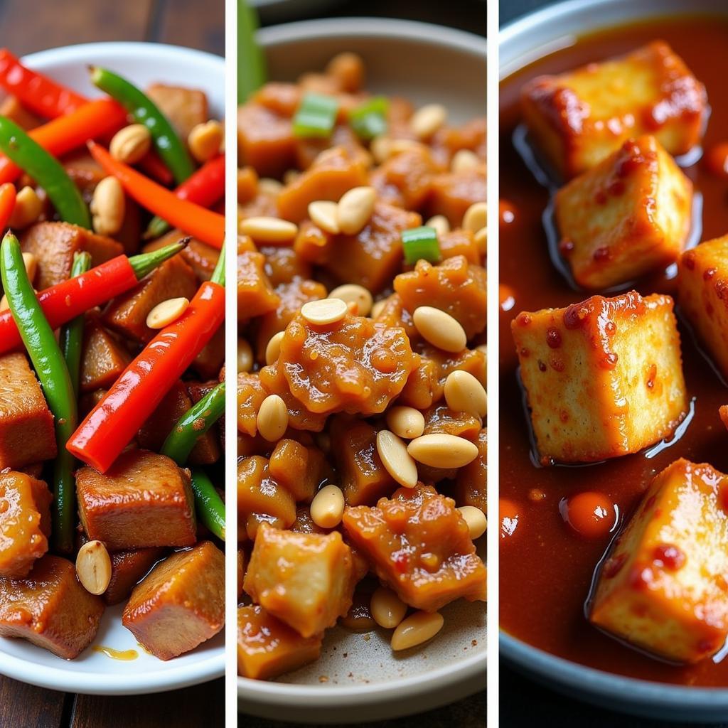 Yan's Signature Dishes: Sweet and Sour Pork, Kung Pao Chicken, and Mapo Tofu