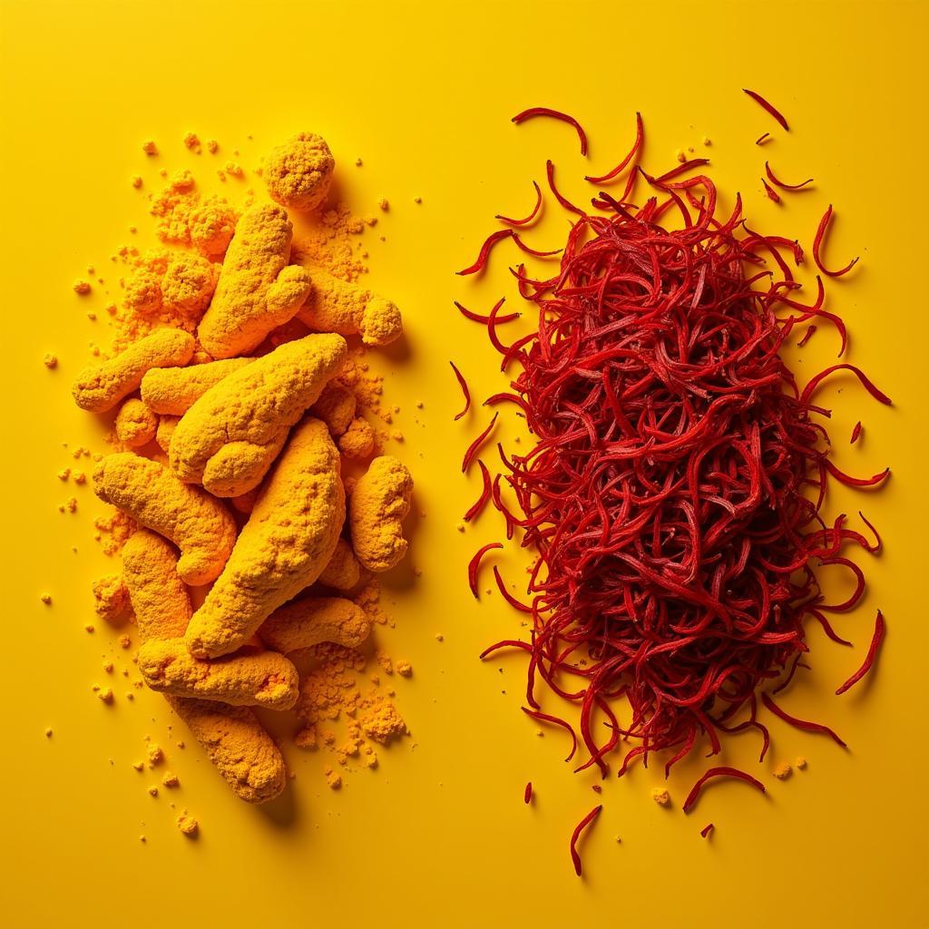 Yellow Spices: Turmeric and Saffron