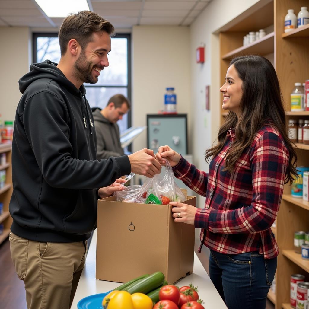 Zanesville Resident Accessing Food Pantry Resources