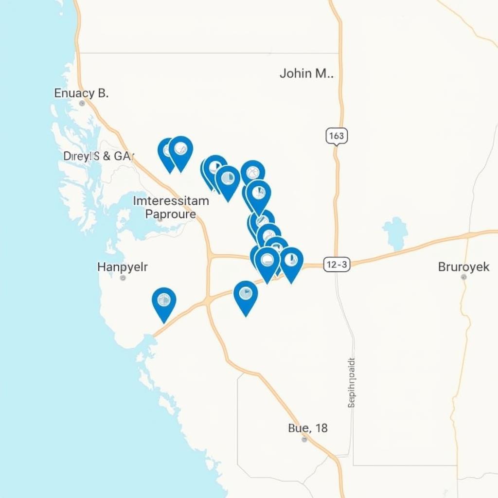 Zephyrhills Community Map with Food Pantry Locations Highlighted