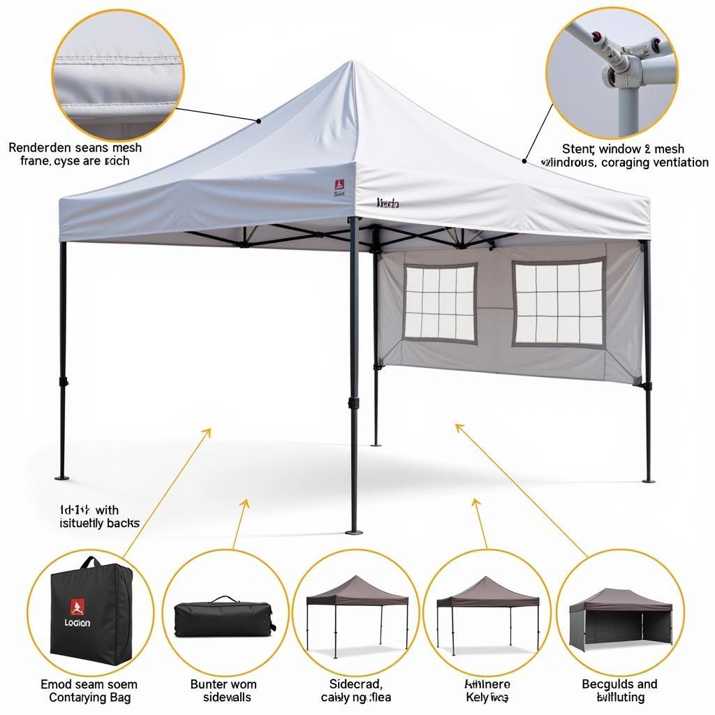 Durable and Portable 10x10 Food Vendor Tent Features