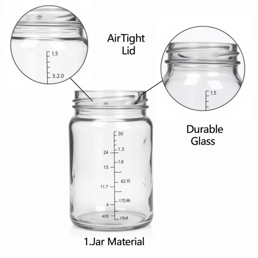 Key features of a 12 oz food jar