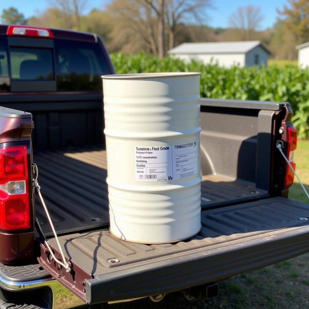 Transporting Ingredients in a 15 Gallon Food Grade Barrel