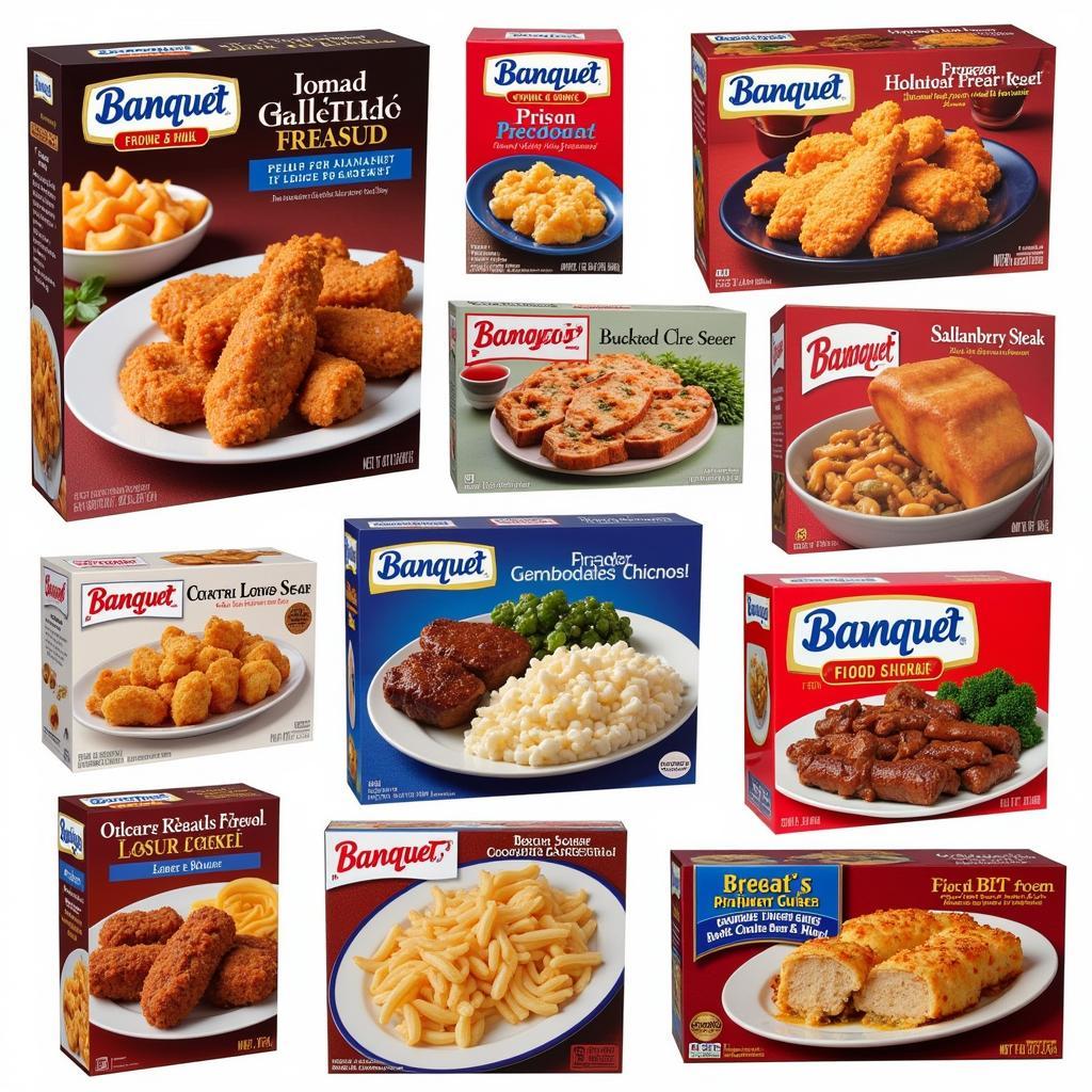 Assortment of Banquet Frozen Foods from the 1990s