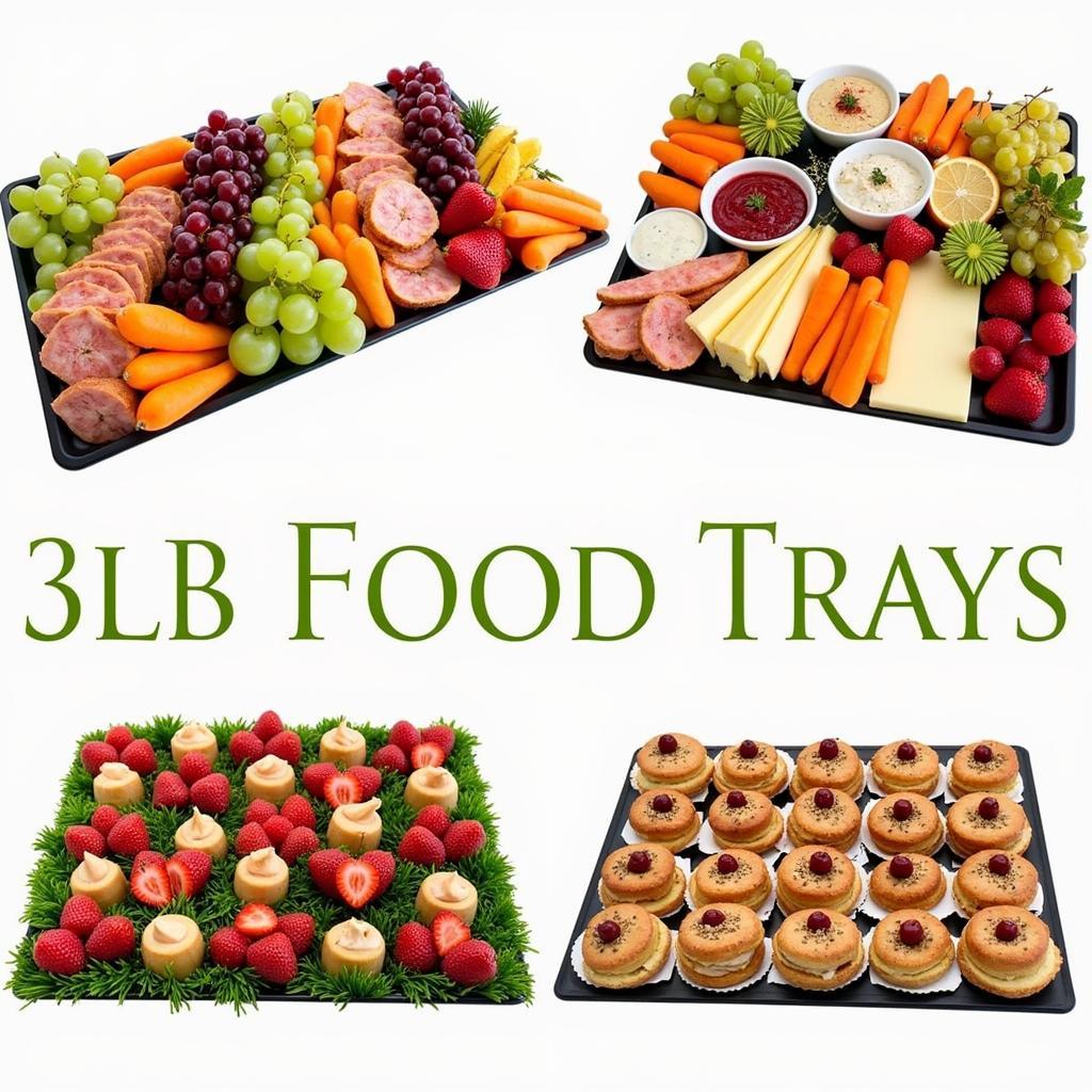 Assorted 3lb Food Trays for Different Occasions