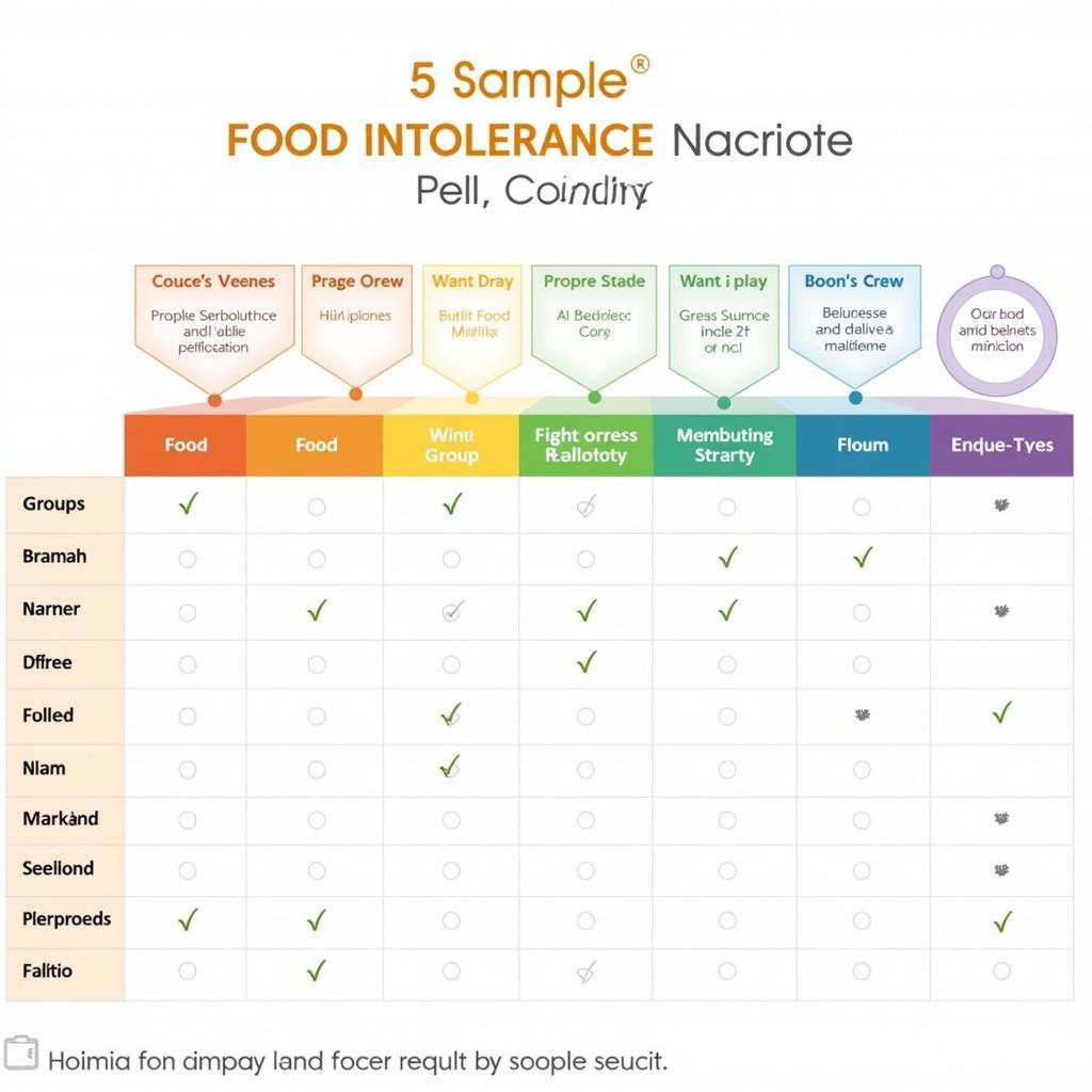 5 Strand Food Intolerance Test Results Chart