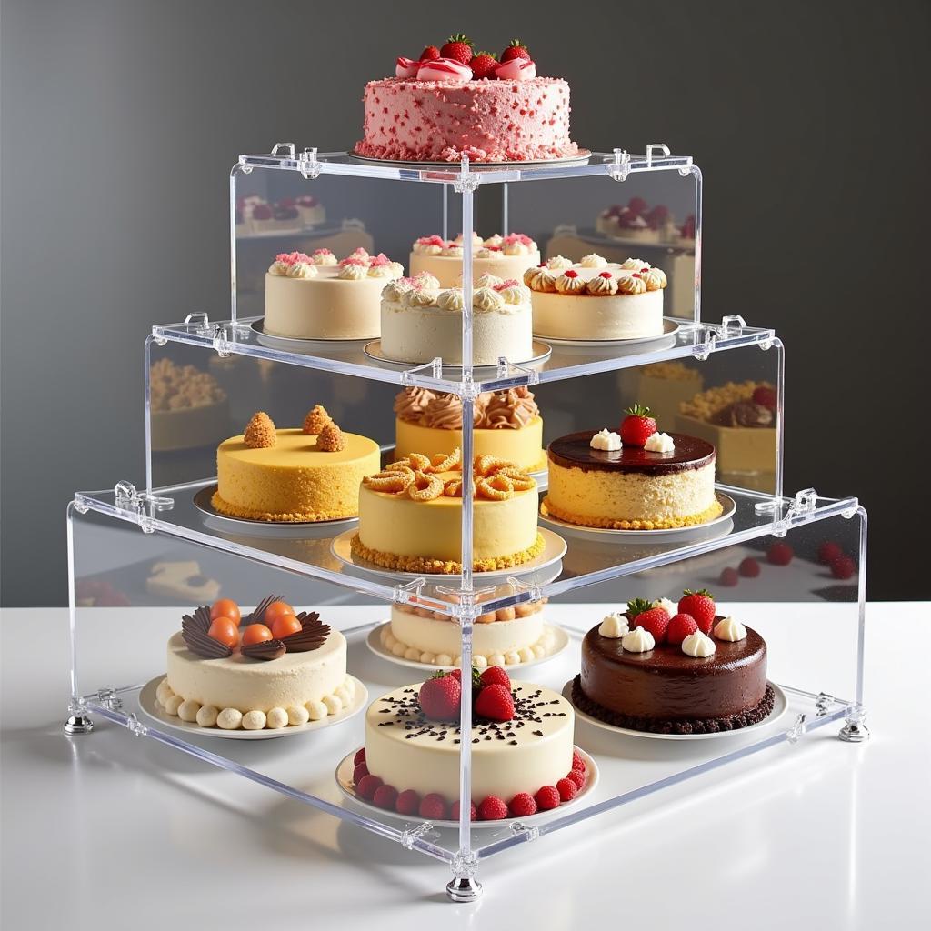 Acrylic Food Display Stand for Cakes