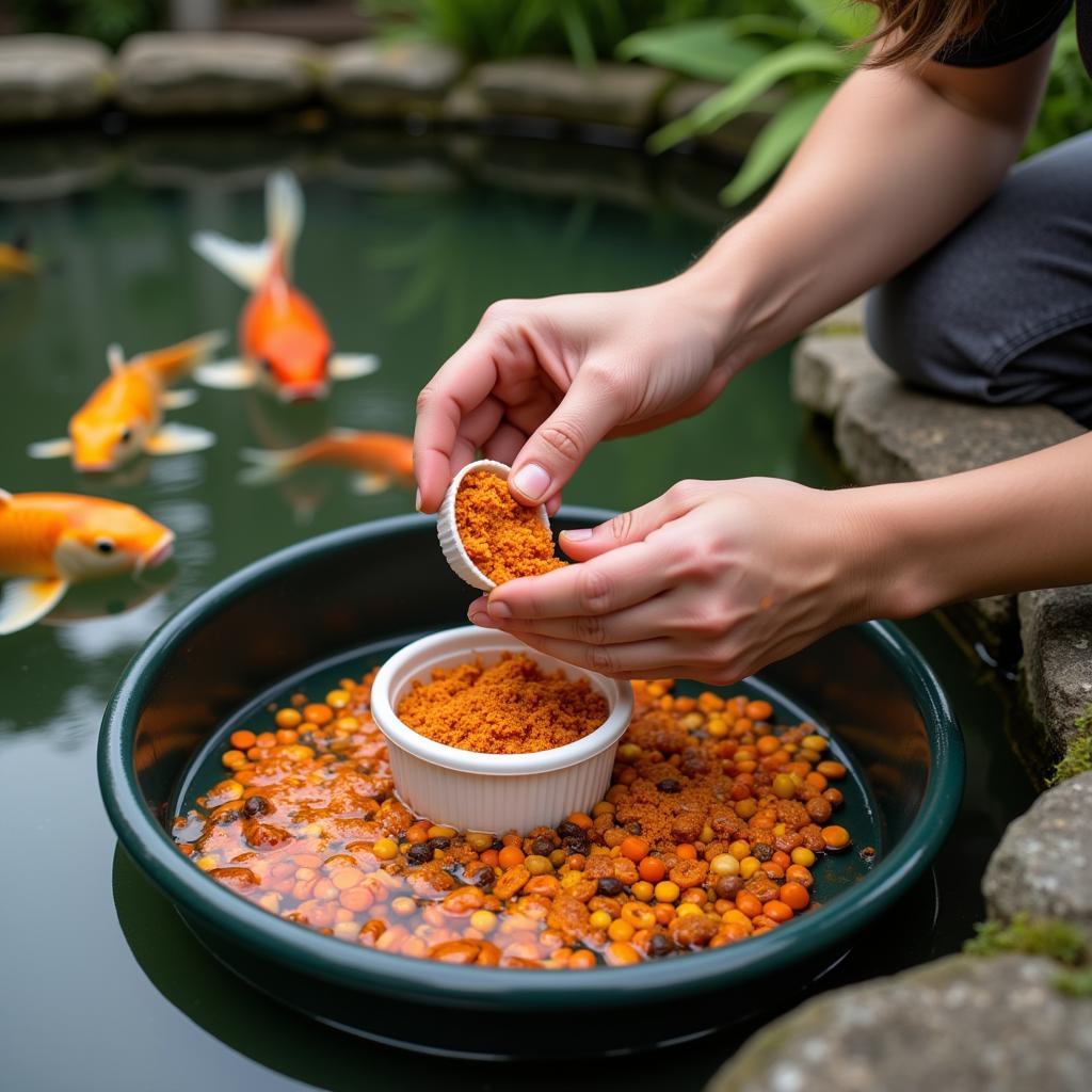 Administering Medicated Koi Food to Your Koi