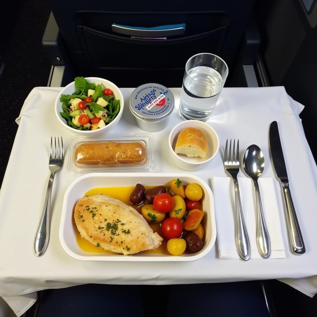 Components of a Typical Airplane Food Tray