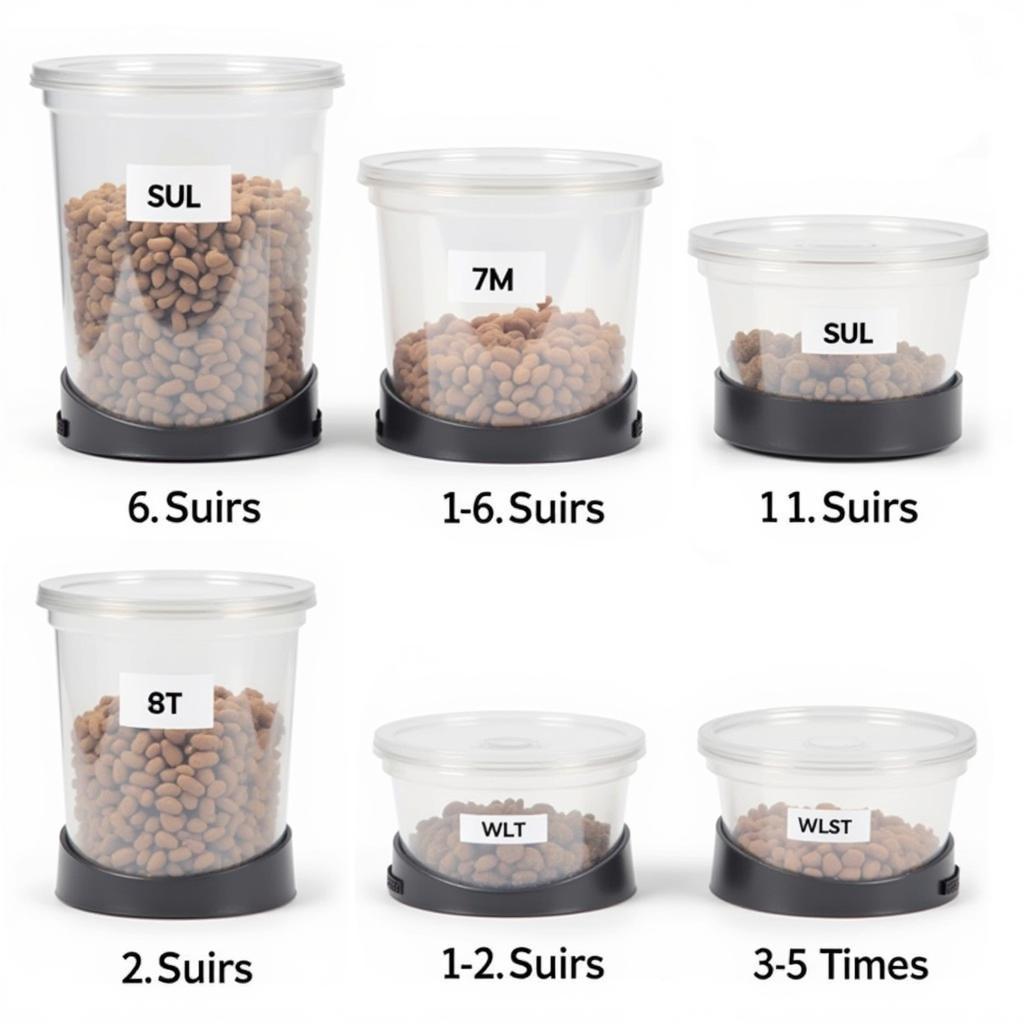 Airtight dog food storage containers