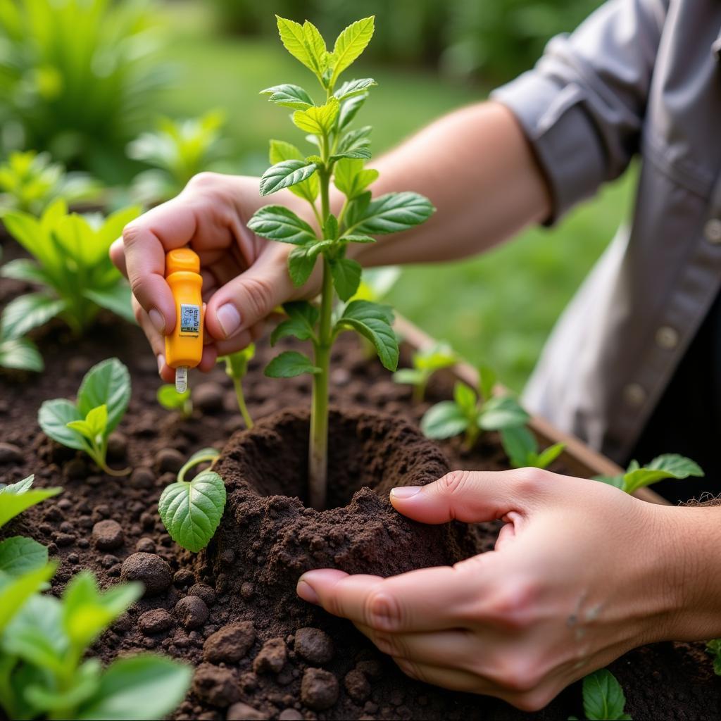 Testing soil pH for alfalfa planting