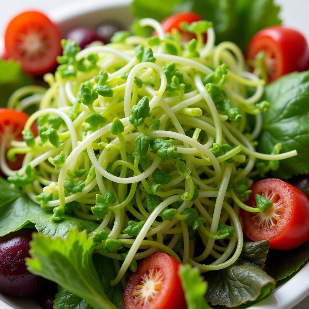 Alfalfa Sprouts in a Salad