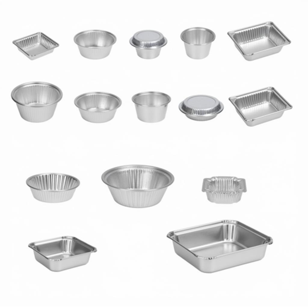 Variety of aluminum food containers for different needs