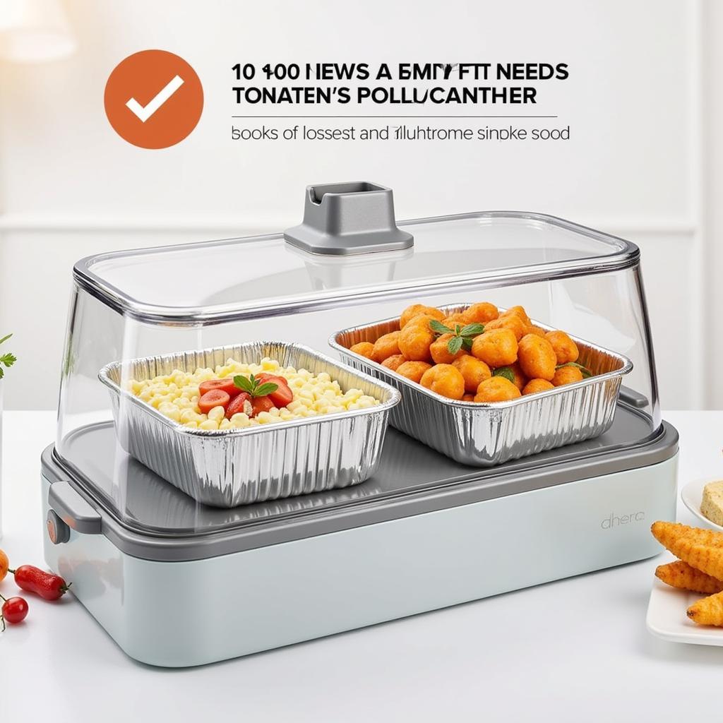 Aluminum Food Containers in a Glass Food Warmer