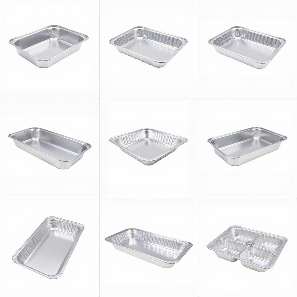 Variety of aluminum food trays