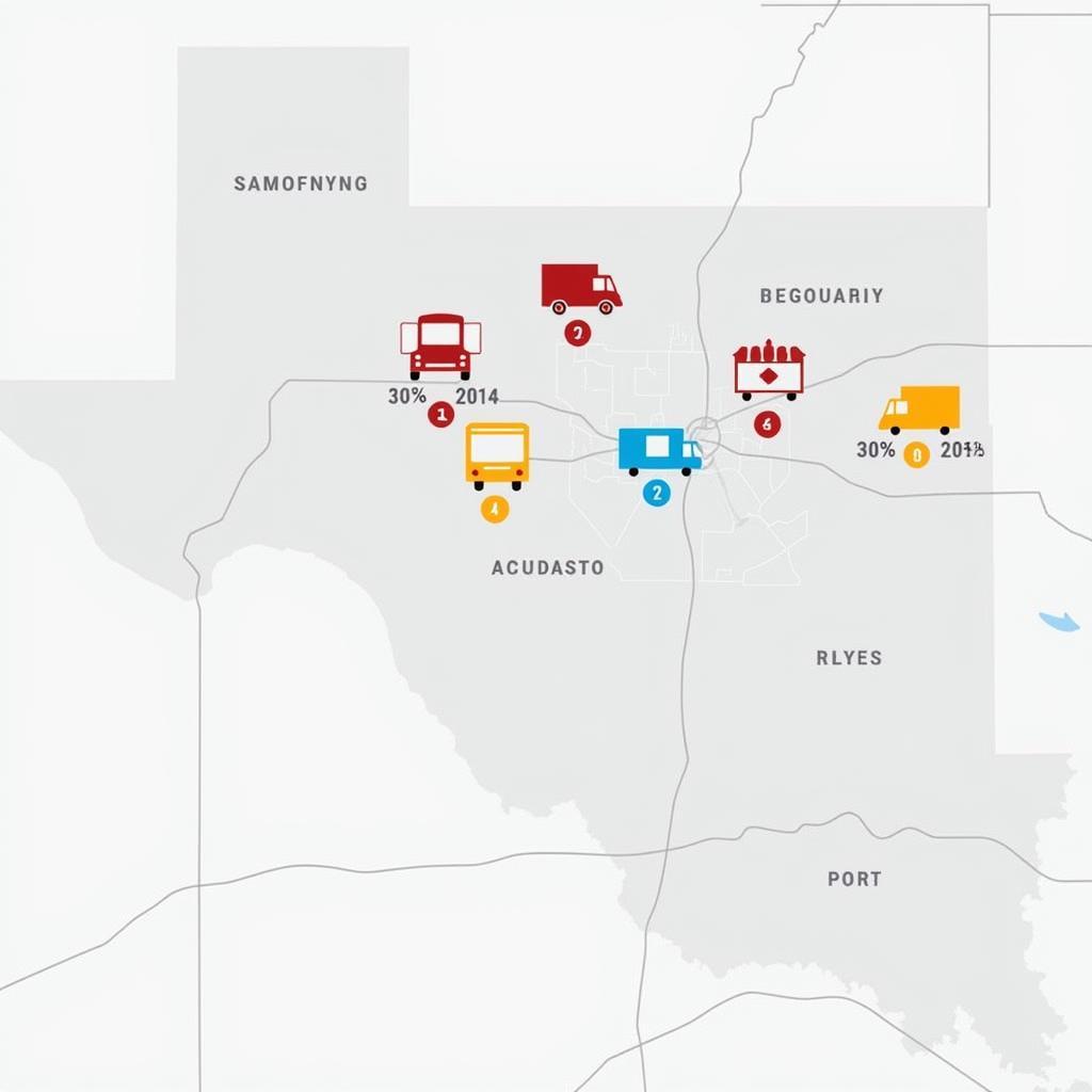 Map of Popular Food Truck Locations in Amarillo