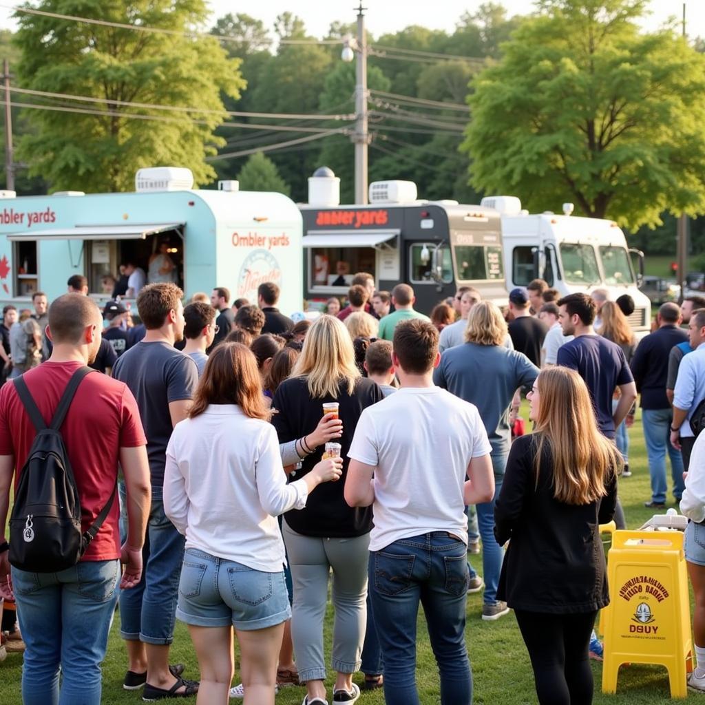 Ambler Yards Food Truck Friday Crowd