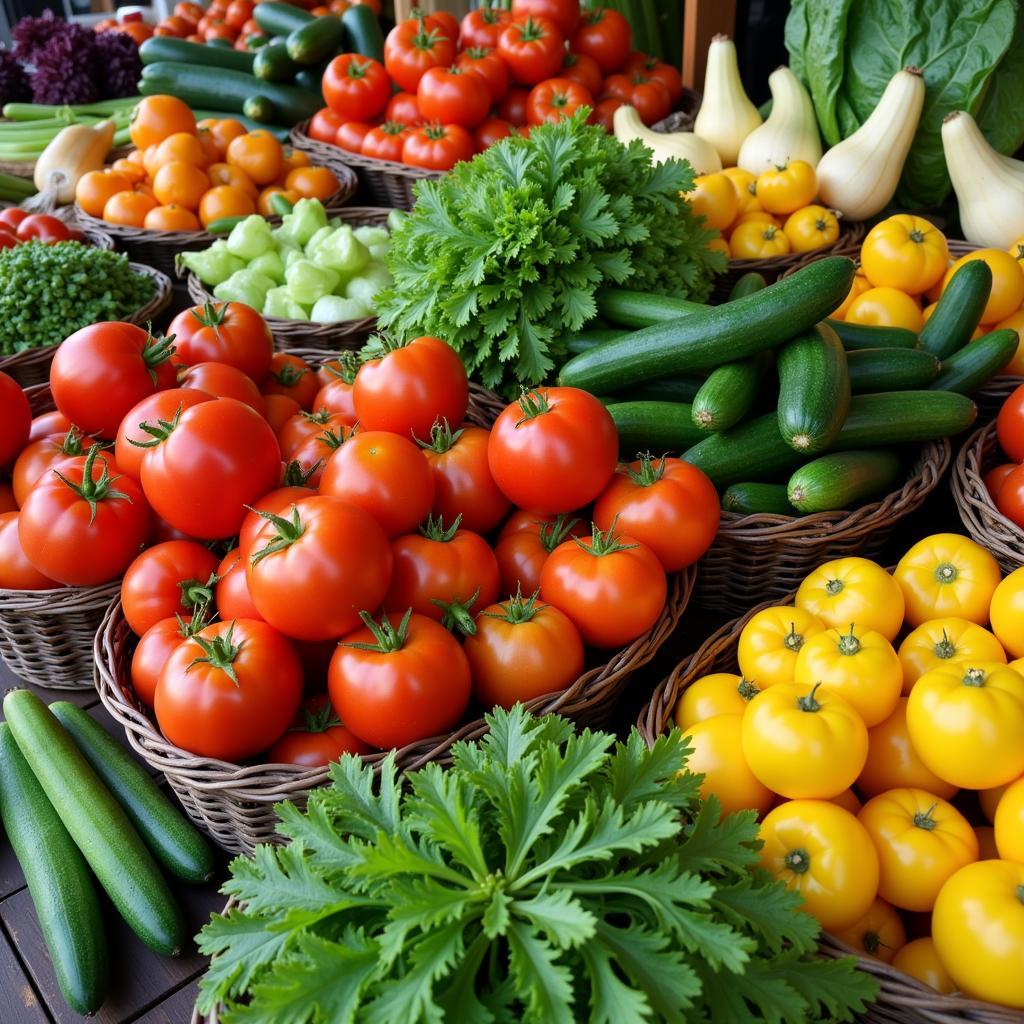 Amish Farmers Market with Fresh Produce