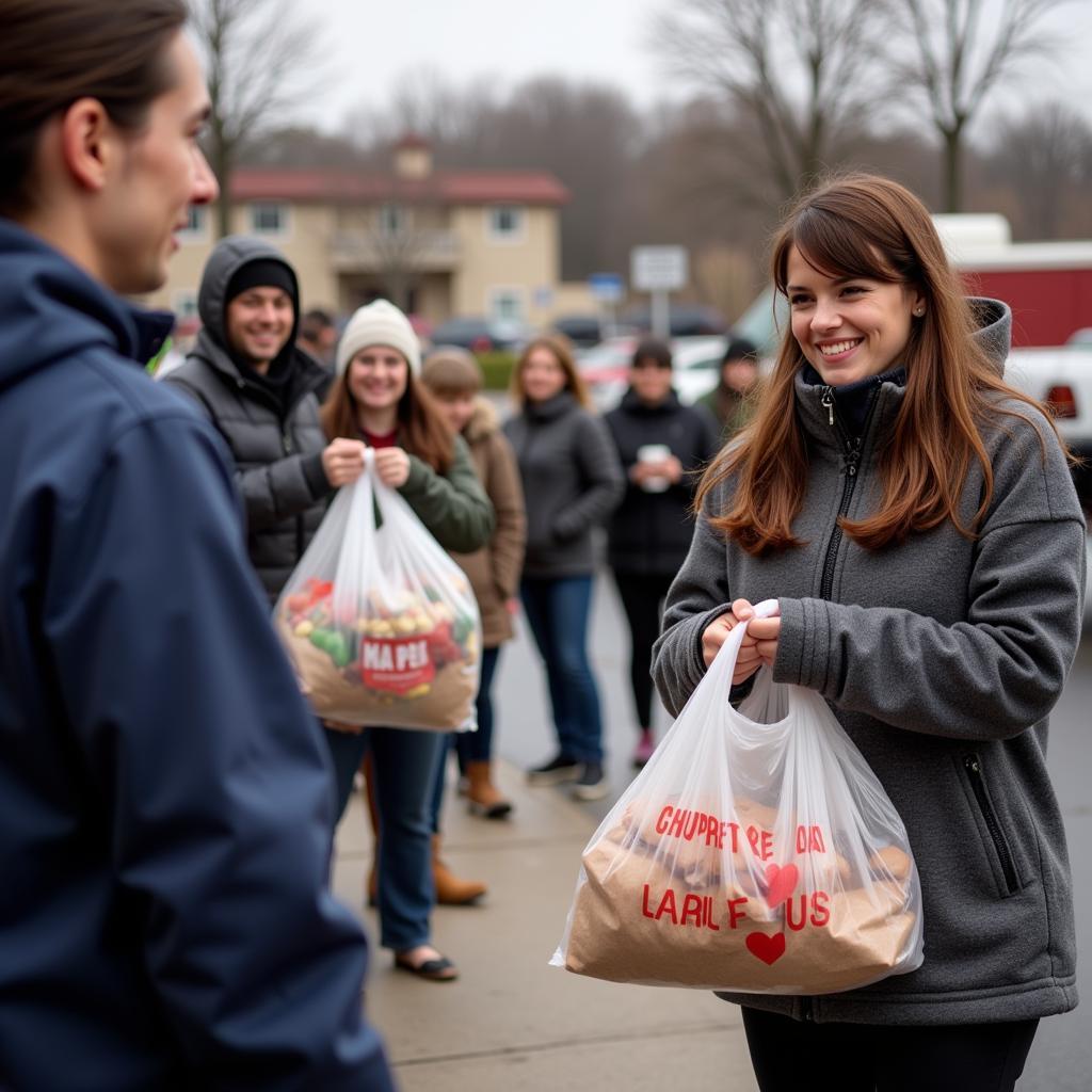 Food Distribution at an Anderson Indiana Food Bank