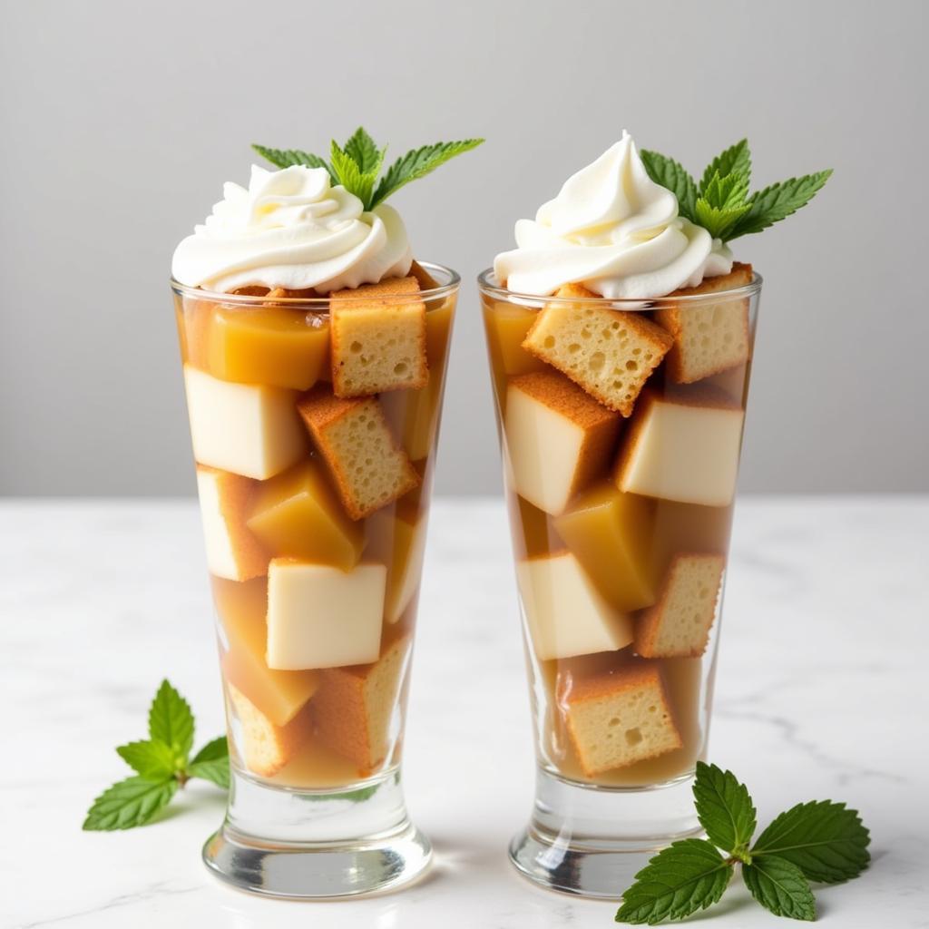 Individual Angel Food Cake Apple Pie Filling Parfaits