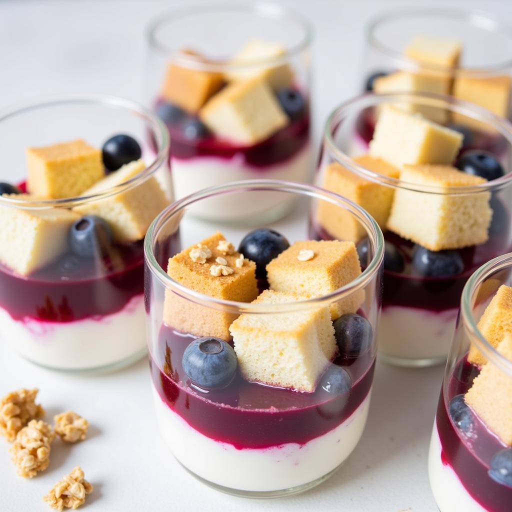 Angel Food Cake and Pie Filling Parfaits