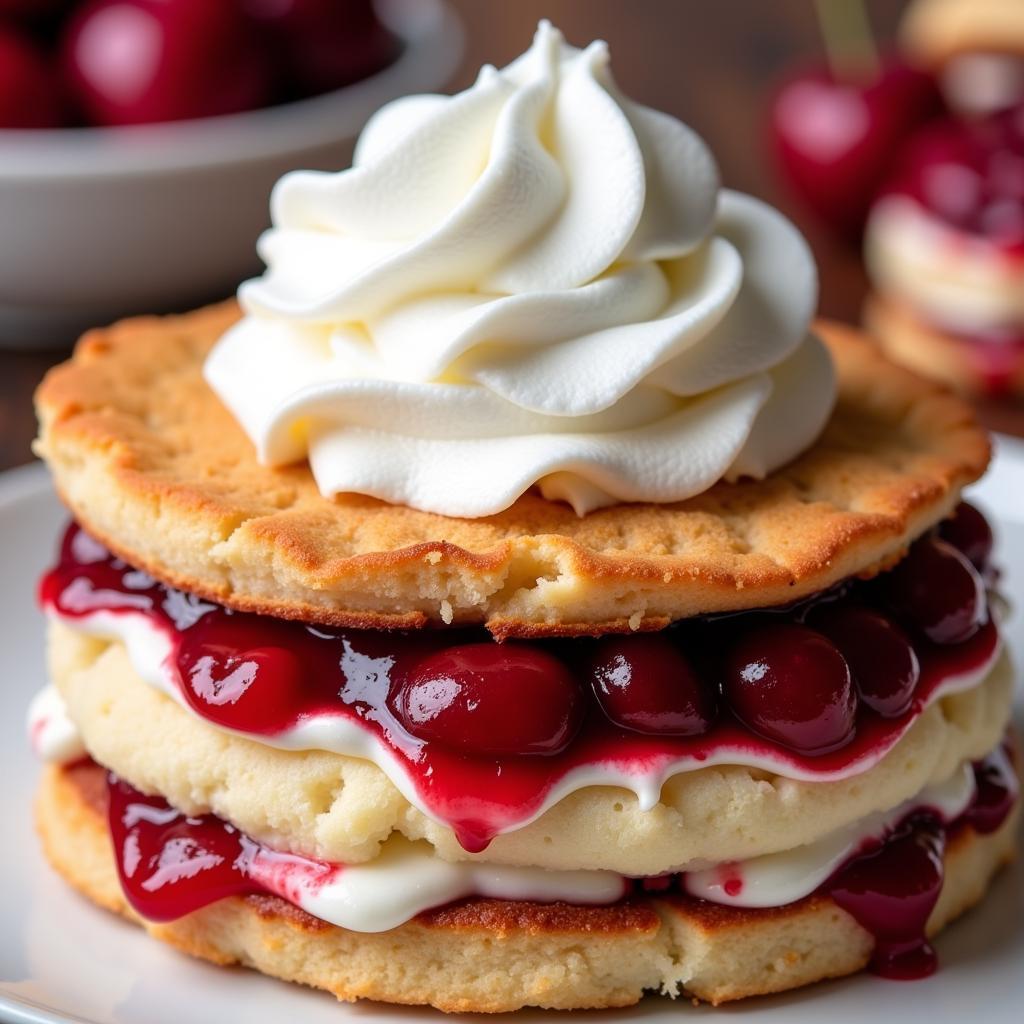 Angel Food Cake with Cherry Pie Filling