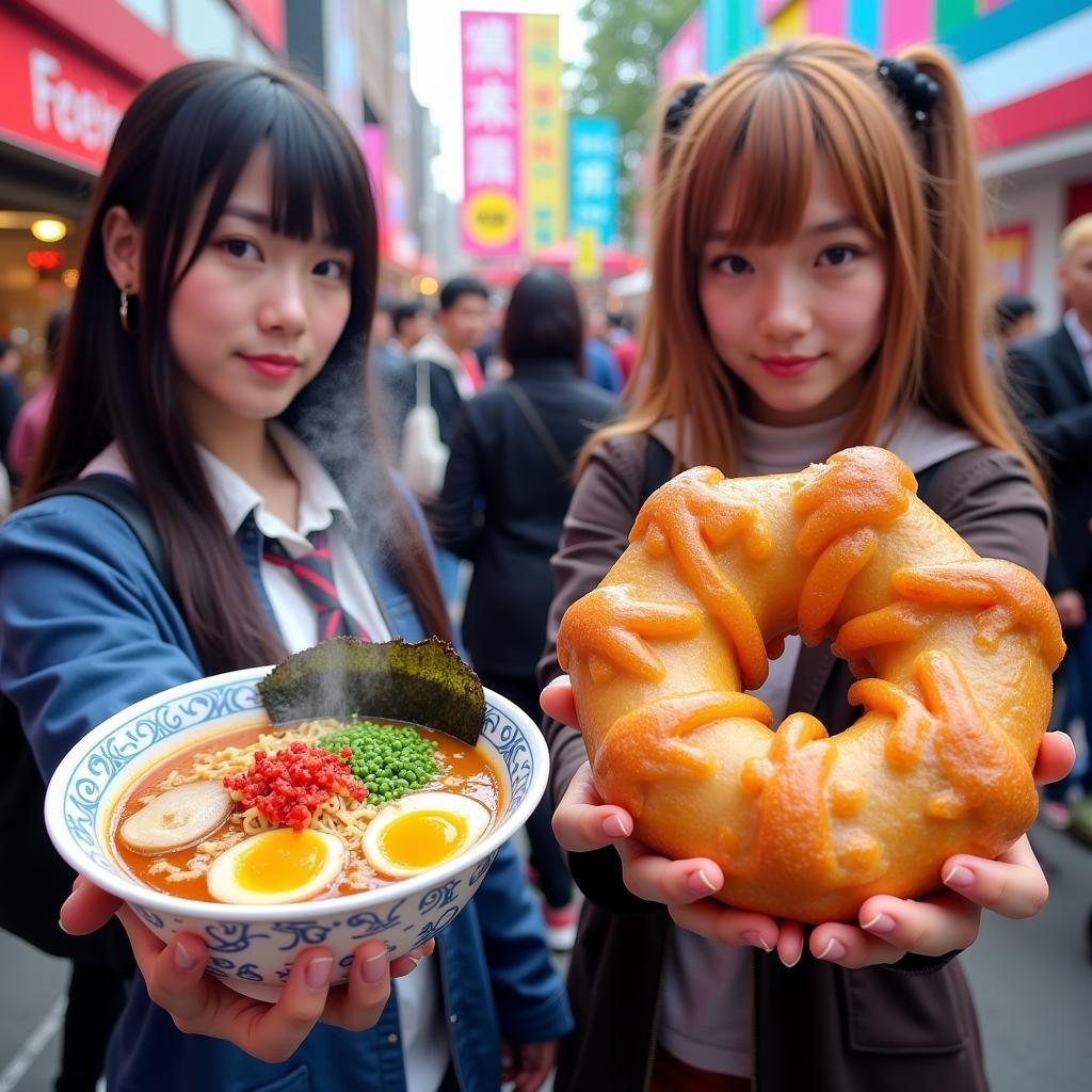 Anime food festival NYC - Ramen and taiyaki