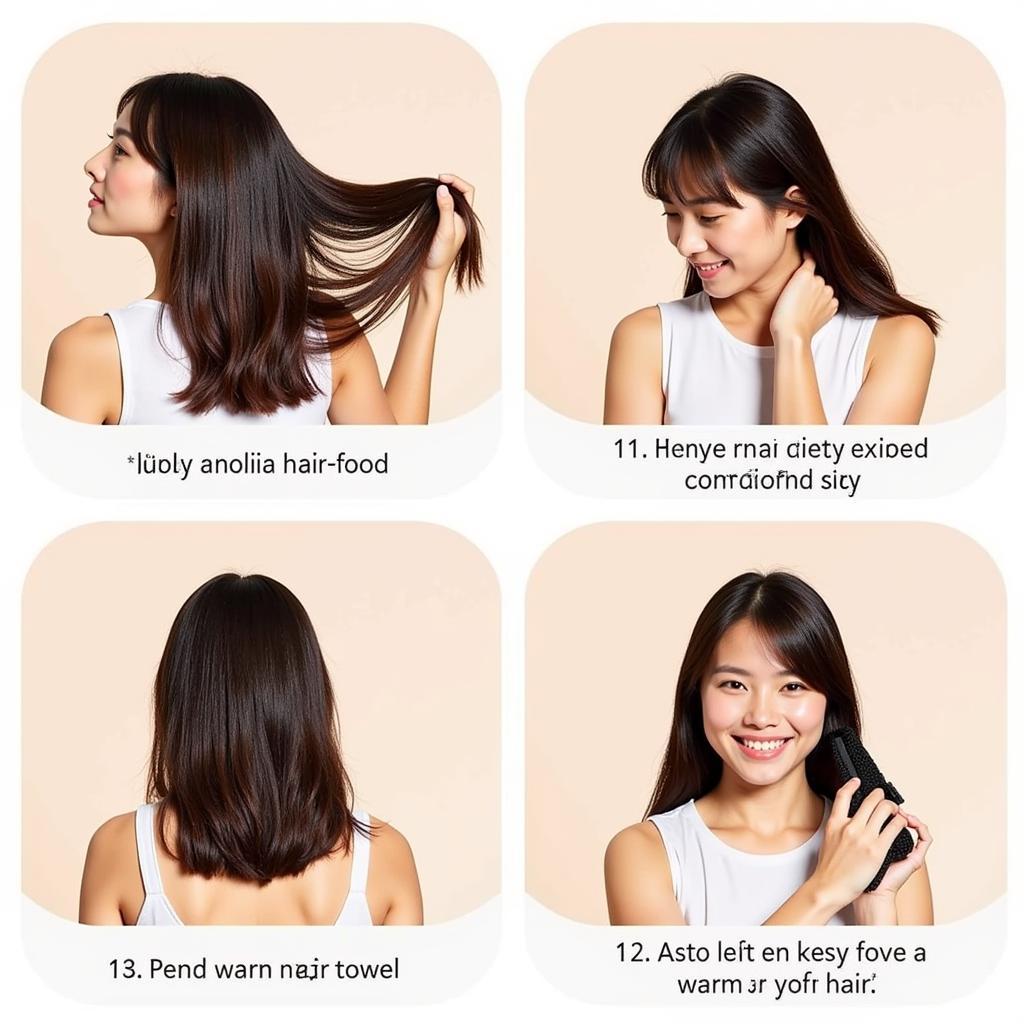 Step-by-Step Application of Lanolin Hair Food