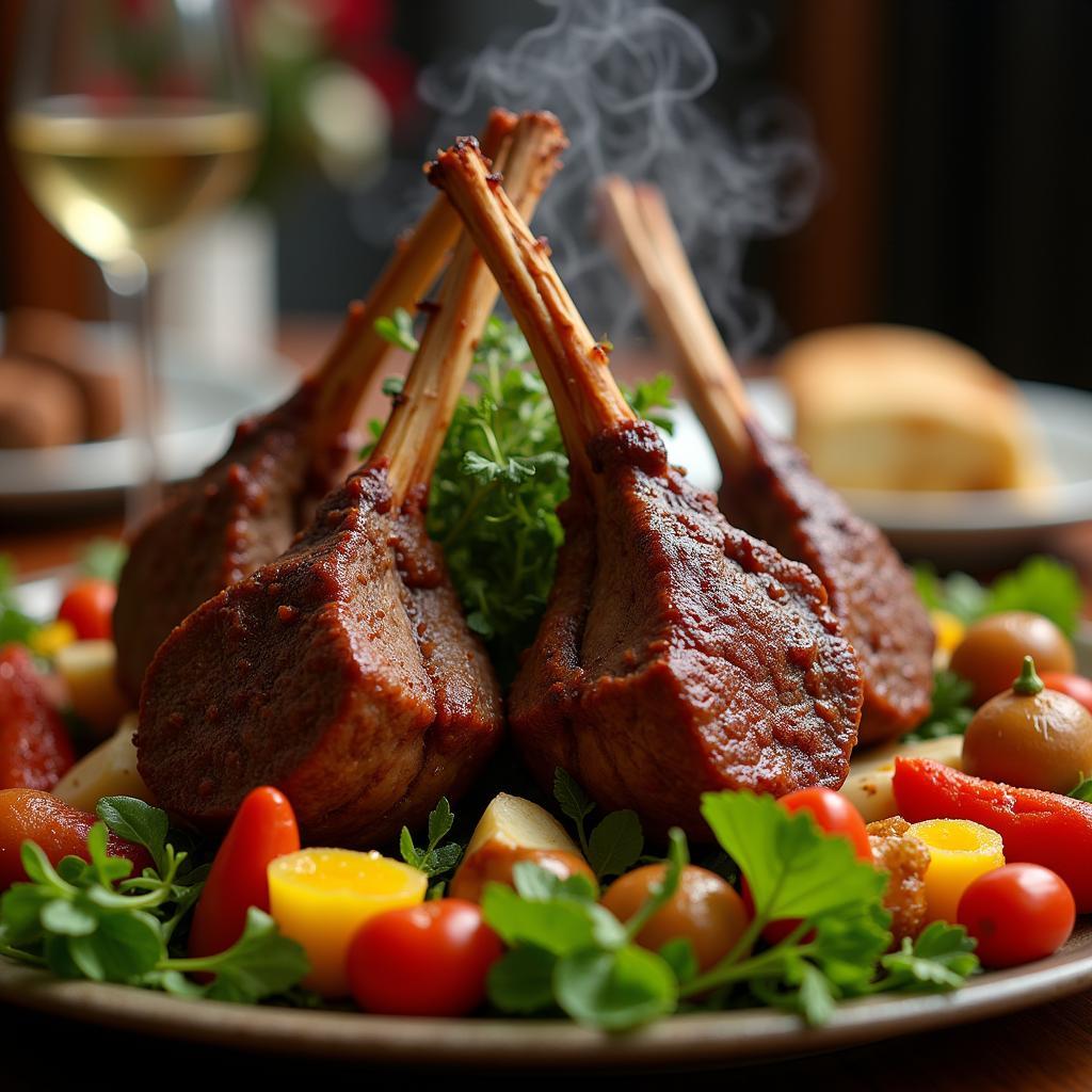 Roasted Lamb at an Arabic Wedding