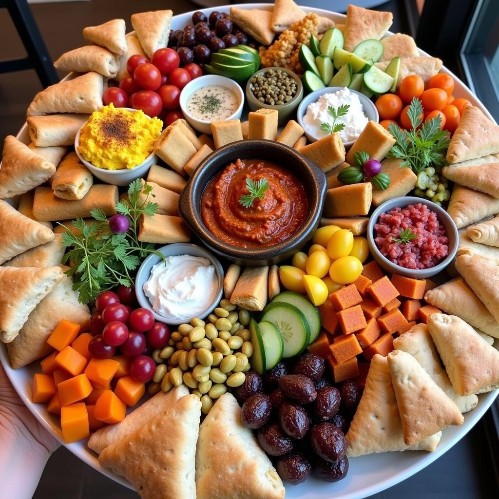 Mezze Platter at a Lebanese Wedding